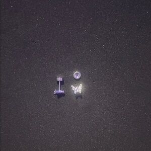 Sparkly Butterfly Stud Earrings